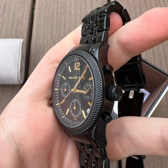 Black with Gold Michael Kors Watch - Picture 4 of 15